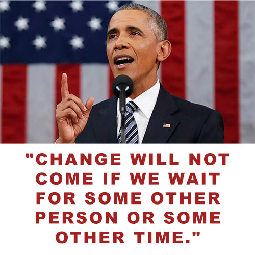 Picture of Barack Obama with a quote